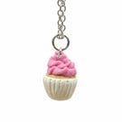 Mini Pink Cupcake Necklace Sweet 16 Gift For Her