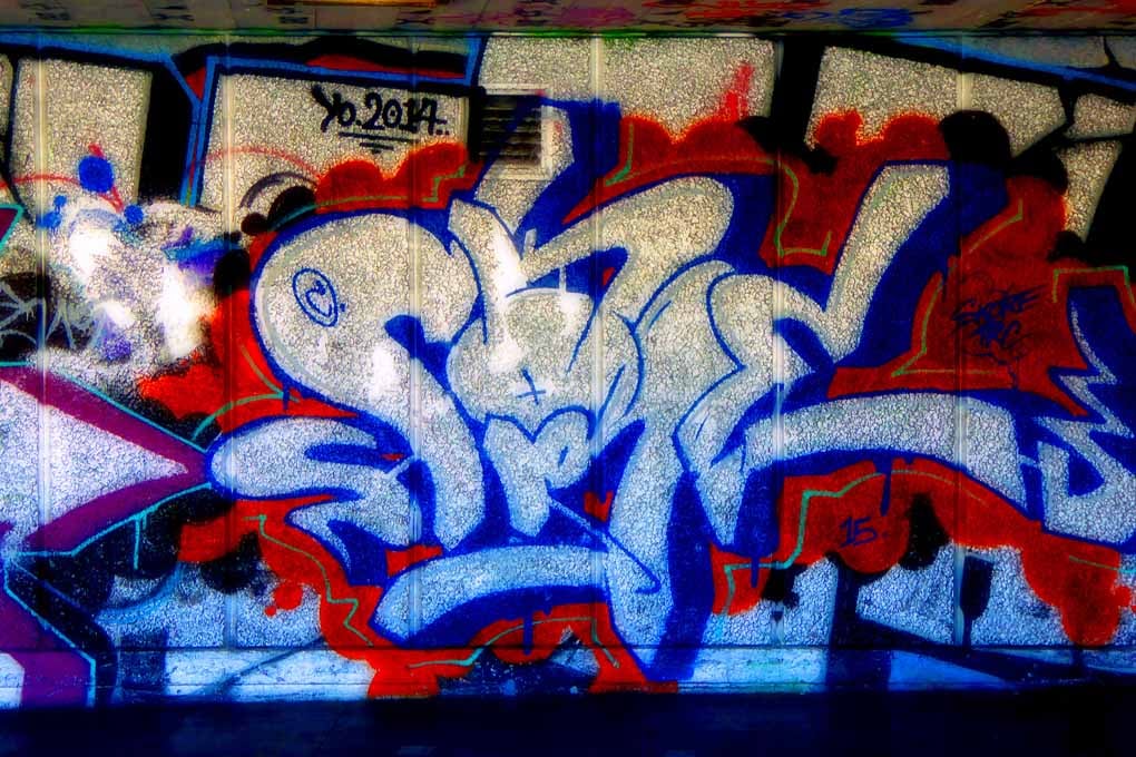 Southbank Skate Park Graffiti Street Art London 18"x12" Print