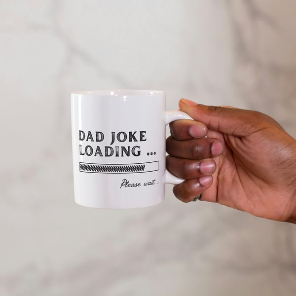 Dad Jokes Loading, Please Wait Mug - Retro Design: Unique Gift for Dad, Gift