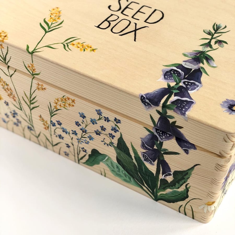 Hand painted seed box