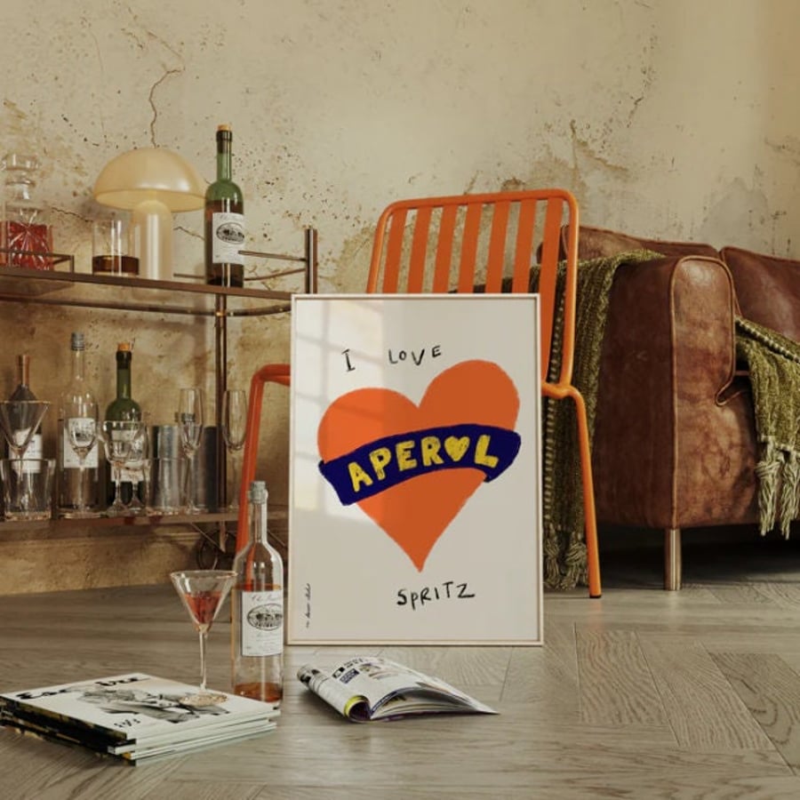I Love Aperol Spritz Art Print Poster