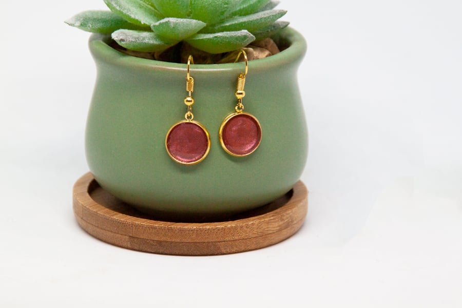 Hot Pink Bomb Earrings 