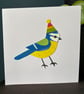 Blue Tit Bird Birthday Card