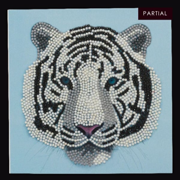 White tiger head craft buddy crystal art kit 