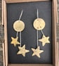 Brass Star Dangle Earrings - Image 5