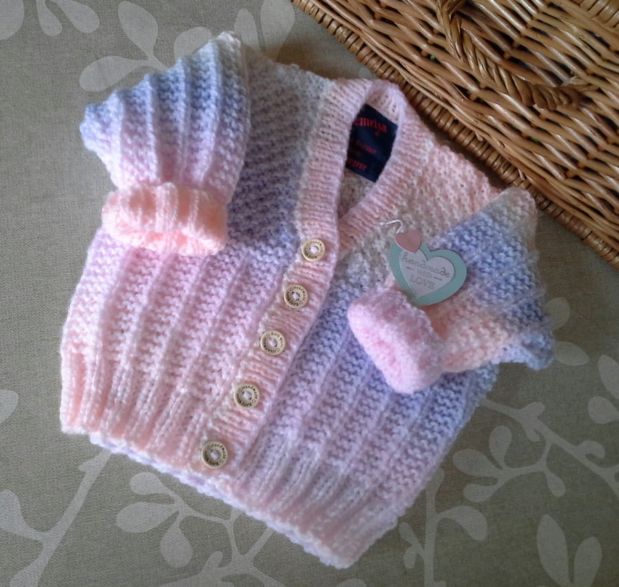 ITEM SOLD MADE TO ORDER Baby Girl's Cardigan  6-12 months size