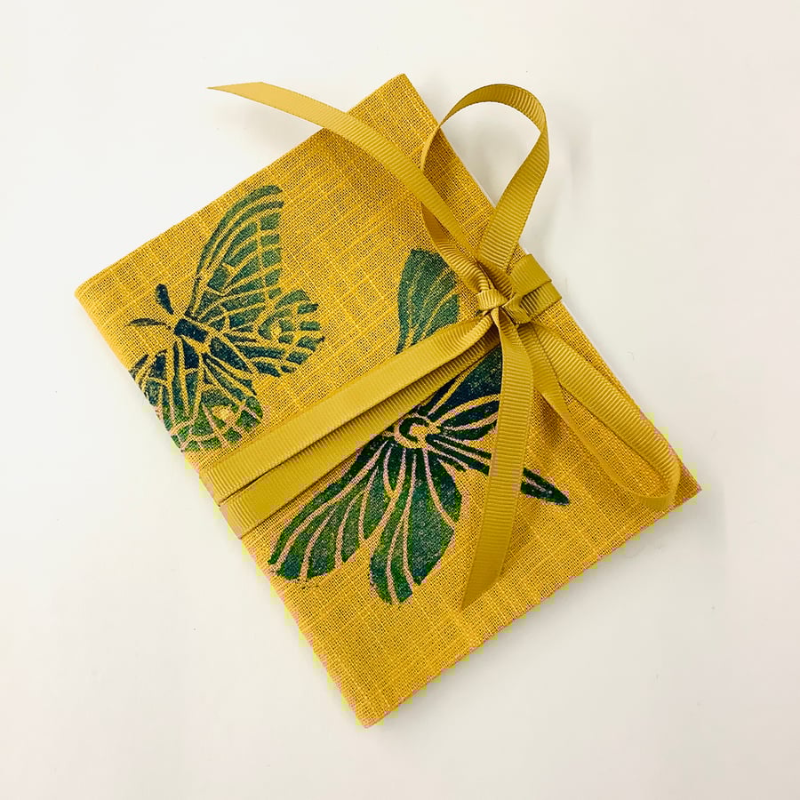 Yellow Butterfly and Dragonfly wellness journal