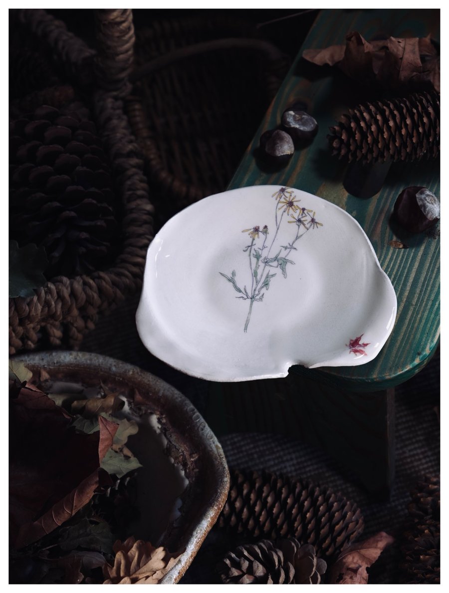 The Yellow Flowers Small Plate - Found in the Forest