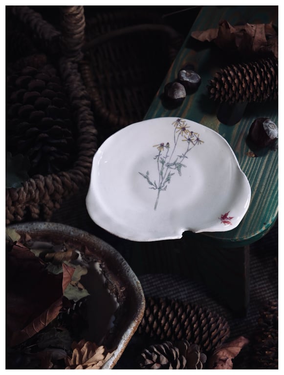 The Yellow Flowers Small Plate - Found in the Forest