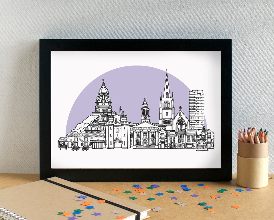 Lancaster Skyline Art Print