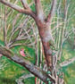 'Woodland Sheep' Original Painting on Welsh Slate - Image 4