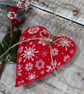 Set of 3 Christmas Lavender Filled Heart Decorations - Image 4