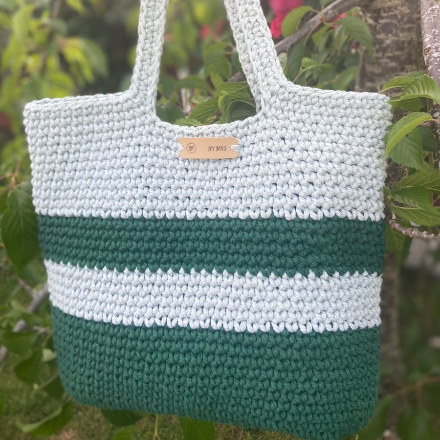 Handmade crochet macrame shoulder bag