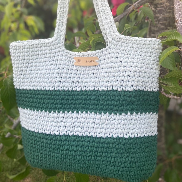 Handmade crochet macrame shoulder bag