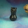 Tiny Hallowe'en Black Cat OOAK Sculpt by Ann Galvin