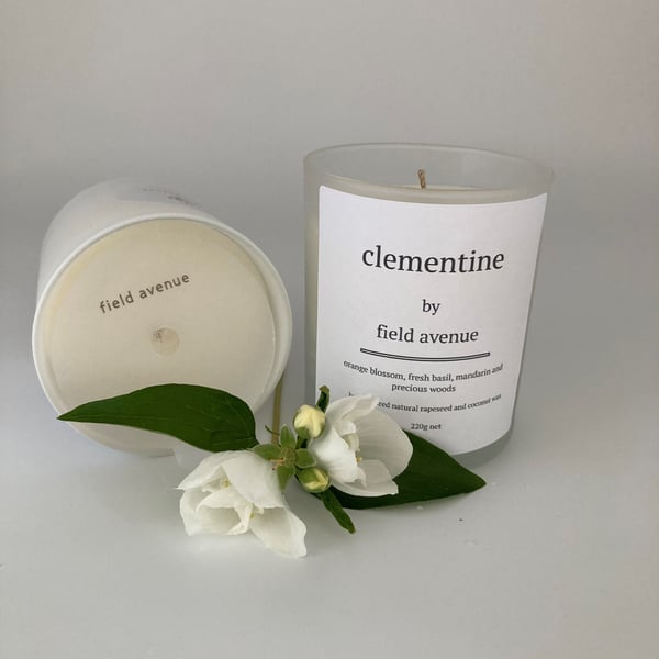 Clementine Candle - Rapeseed and Coconut blend