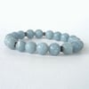 Pretty blue angelite gemstone stretchy bracelet 