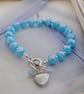 Sale-Baby Blue crystal and silver bracelet  - Image 1