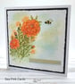 Marigold Birthday Card - original handpainted watercolour card