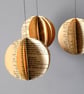 Paper Book Christmas Decorations, Beige, Globe, Librarycore - Image 2