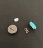 Sparkling Resin Druzy Ear Studs in Aqua - Image 4