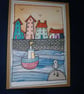 Quirky art, handmade paper collage Seaside postcards perfect for sending a smile - Image 3