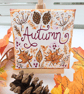 Autumn leaves hand-painted mini canvas - Image 1