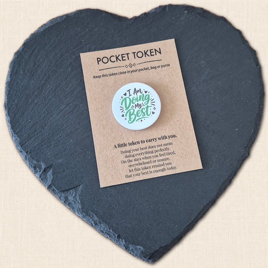 I Am Doing My Best Pocket Token - Little Reminder for Hard Days