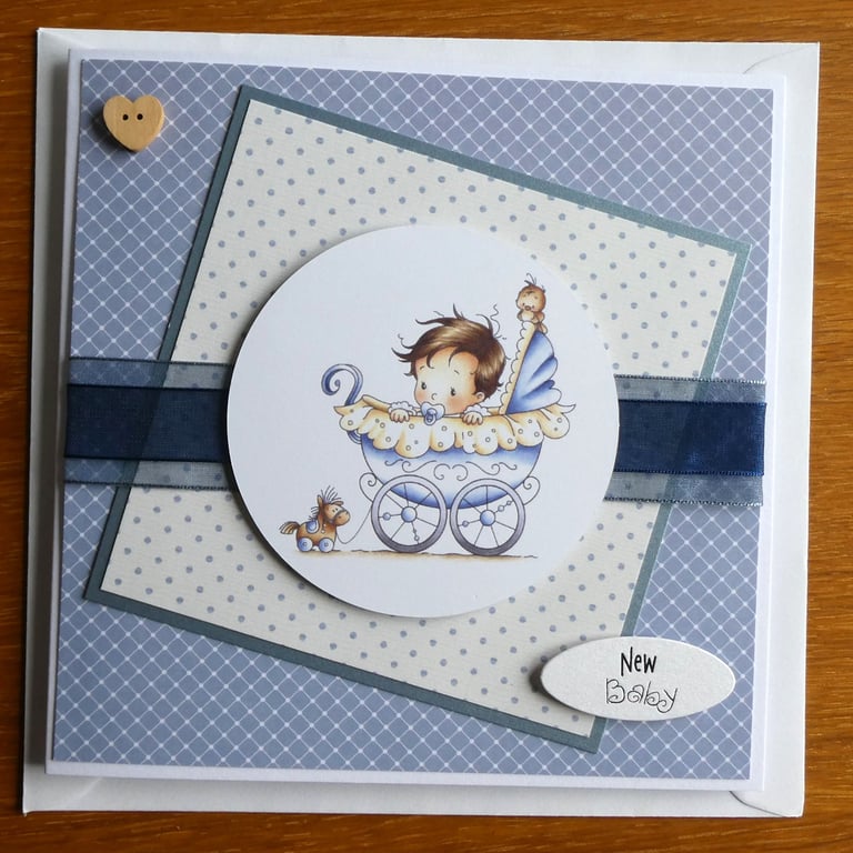 New Baby Boy Card - Best Wishes
