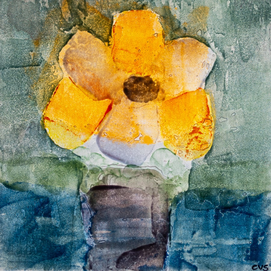 Water Flower Art Card