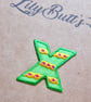 Brand New Iron on Embroidered Letter X Patch 33mm x 33mm - Image 2