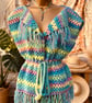 Festival Fringed Pastel Body Warmer 