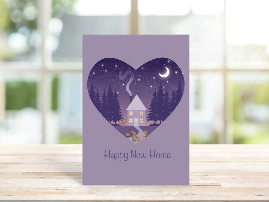 Happy New Home Greeting Card, Moving Card.