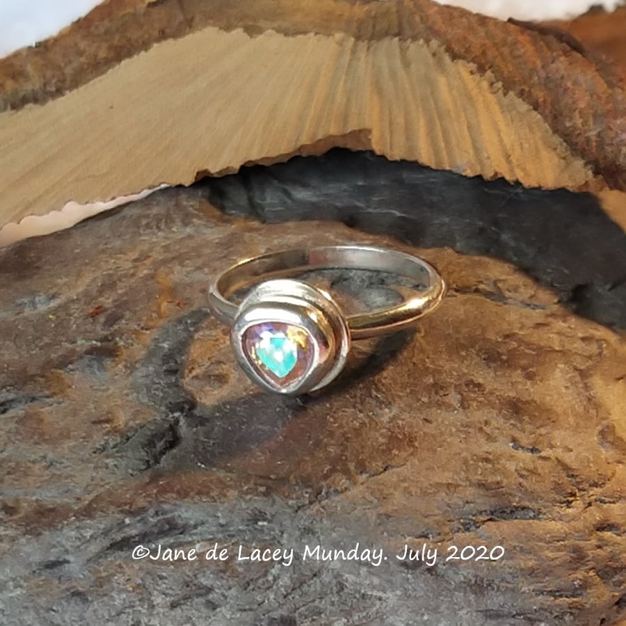 Fine Silver with Heart Ring