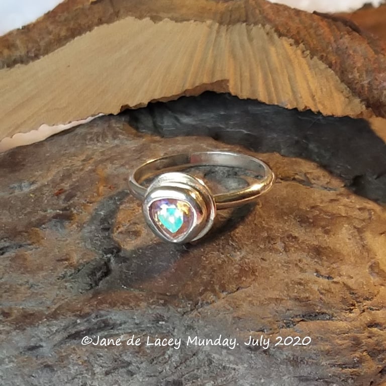 Fine Silver with Heart Ring