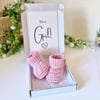Its A Boy or Its A Girl Gender Reveal Boxed Booties 