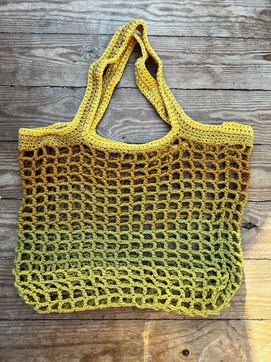 Handmade Crochet Market Bag - Harvest Ombre