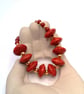 Pressed Coral Saucers & Gold Plated Spacers 3 Piece Jewellery Set, Gift for Her - Image 3