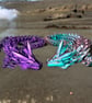 Crystal Dragon - Large 3D Printed Fidget Sensory Articulated Toy Multicoloured 