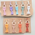 Macrame Car Diffuser Charm, Essential Oil Air Freshener 