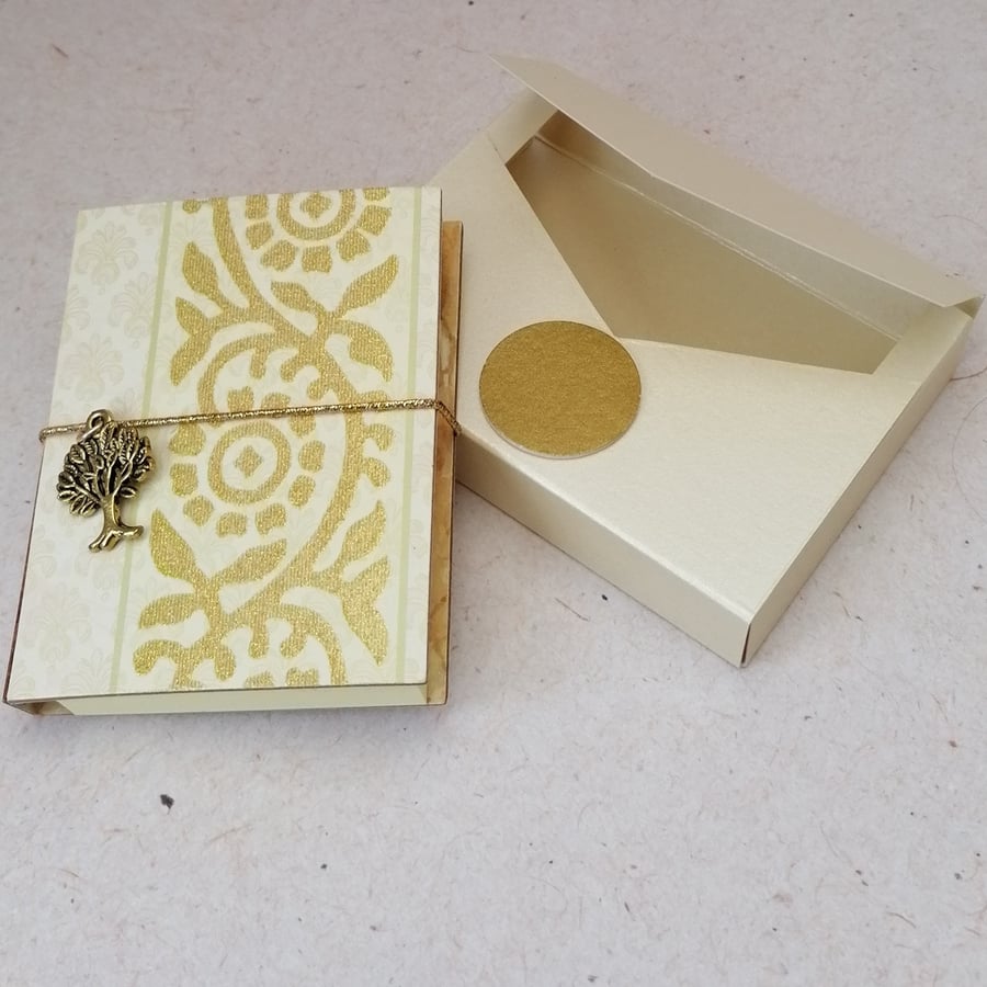 Sticky note Notebook-Cream and Gold