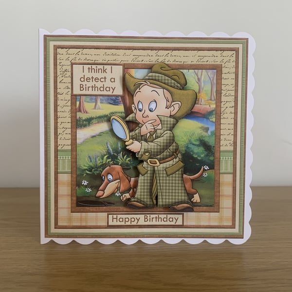 Handmade Funny Men's Private Eye 3D Birthday Card