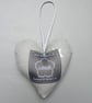 Handmade padded hanging heart, holly, Super Seconds Festival - Image 2
