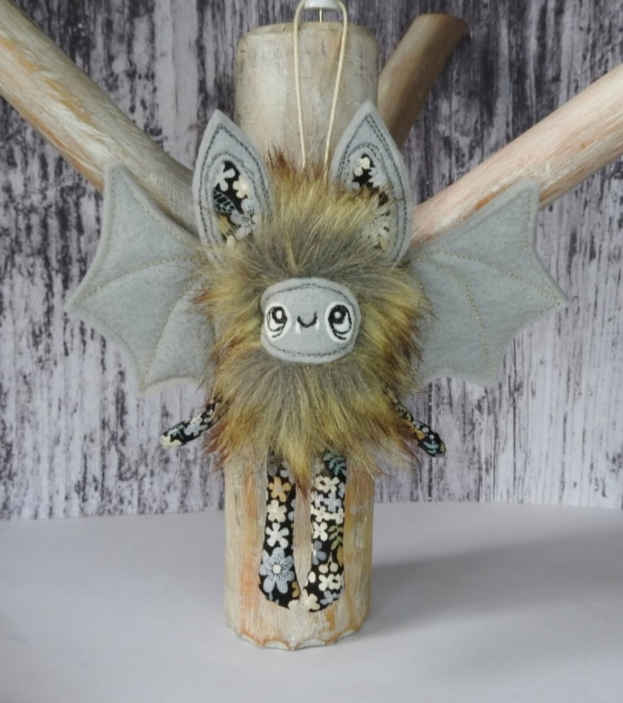 Handmade Bat in Grey