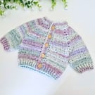 Crochet Baby Cardigan 0-3 Months – Ready to Ship Baby Gift - Summer Seconds 