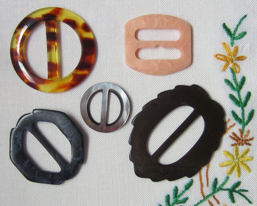 SALE 5 Vintage Buckles