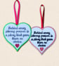 Behind Every Strong Person Heart Hanger - Inspirational Felt Decoration