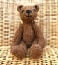 Handmade 8" Ginger Brown Teddy Bear knitted in 100% Wool - Image 1