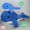 Wesley the Whale Crochet Pattern, Whale Amigurumi Pattern