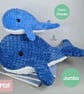 Wesley the Whale Crochet Pattern, Whale Amigurumi Pattern